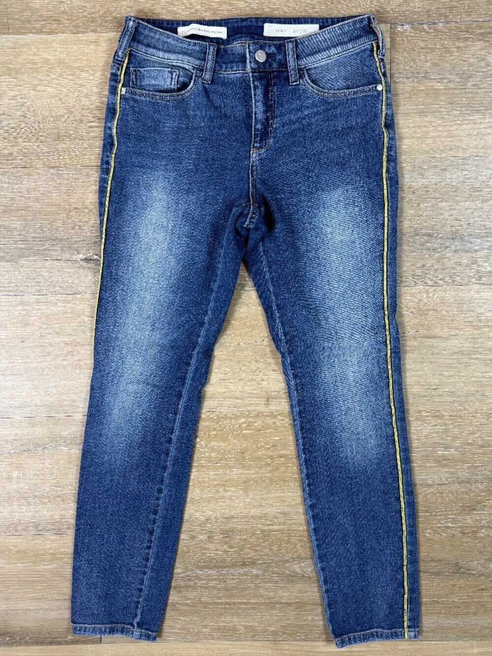 Pilcro & the Letterpress Anthropologie Script Side Stripe Skinny Jeans | Size 27